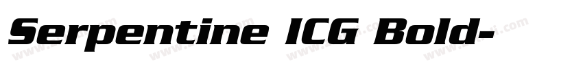 Serpentine ICG Bold字体转换